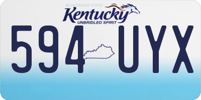 KY license plate 594UYX