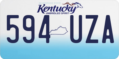 KY license plate 594UZA