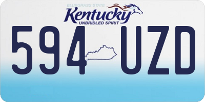 KY license plate 594UZD