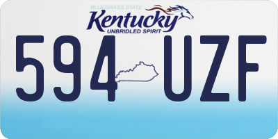 KY license plate 594UZF