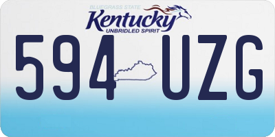 KY license plate 594UZG