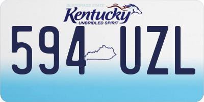 KY license plate 594UZL