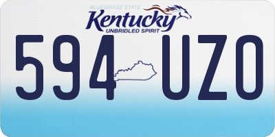 KY license plate 594UZO