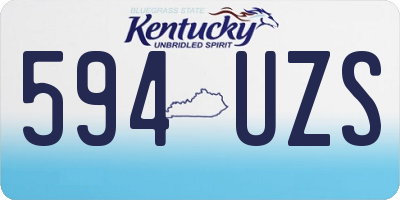 KY license plate 594UZS