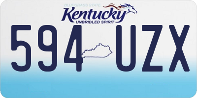 KY license plate 594UZX