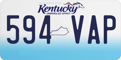 KY license plate 594VAP