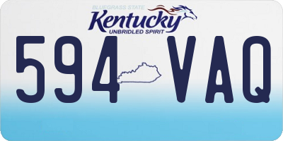 KY license plate 594VAQ