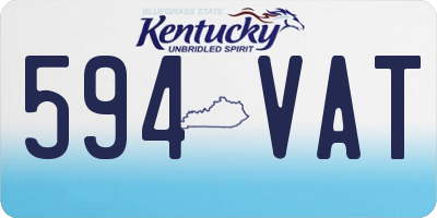 KY license plate 594VAT