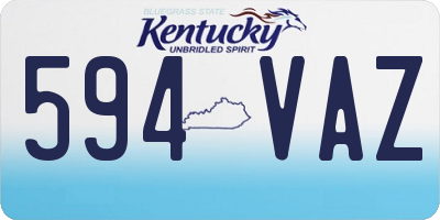 KY license plate 594VAZ