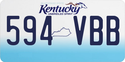 KY license plate 594VBB