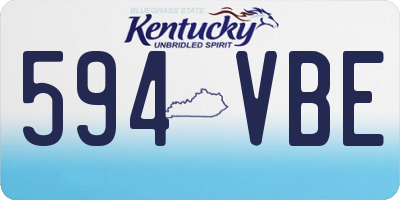 KY license plate 594VBE
