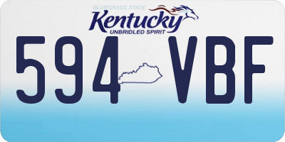 KY license plate 594VBF