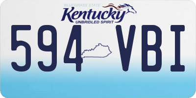 KY license plate 594VBI