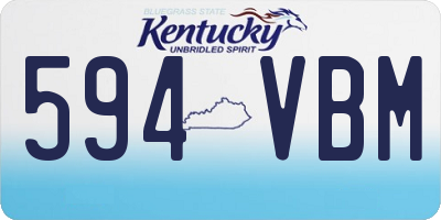 KY license plate 594VBM