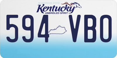 KY license plate 594VBO