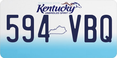 KY license plate 594VBQ