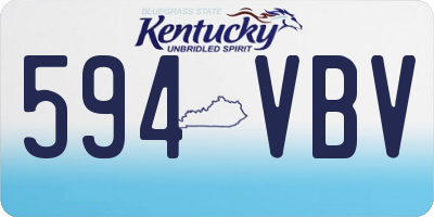 KY license plate 594VBV