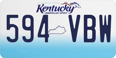 KY license plate 594VBW
