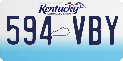 KY license plate 594VBY