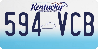KY license plate 594VCB