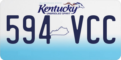 KY license plate 594VCC