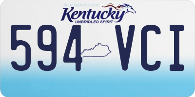 KY license plate 594VCI