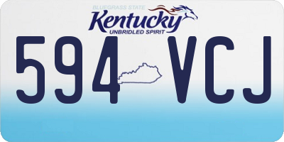 KY license plate 594VCJ