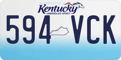 KY license plate 594VCK