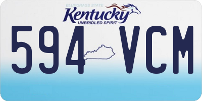 KY license plate 594VCM