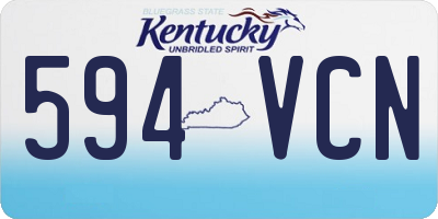 KY license plate 594VCN