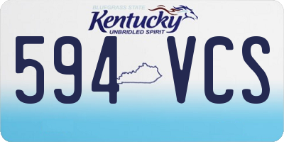KY license plate 594VCS