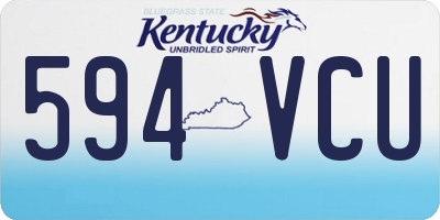 KY license plate 594VCU