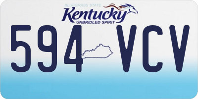 KY license plate 594VCV