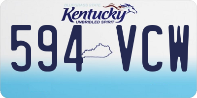 KY license plate 594VCW