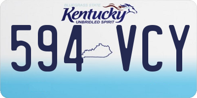 KY license plate 594VCY