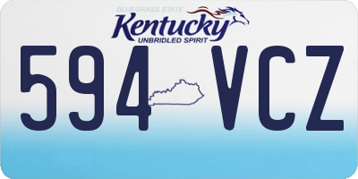 KY license plate 594VCZ