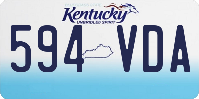 KY license plate 594VDA