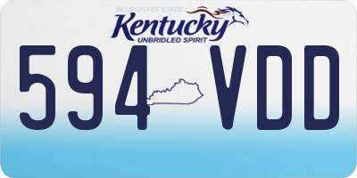 KY license plate 594VDD