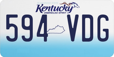 KY license plate 594VDG