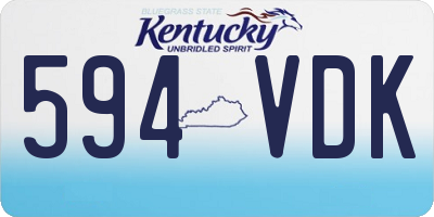 KY license plate 594VDK