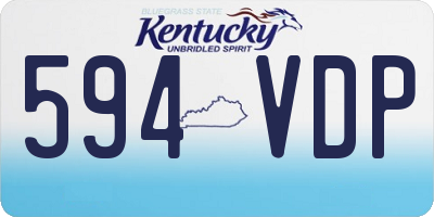 KY license plate 594VDP
