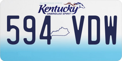 KY license plate 594VDW