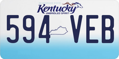 KY license plate 594VEB
