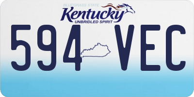 KY license plate 594VEC