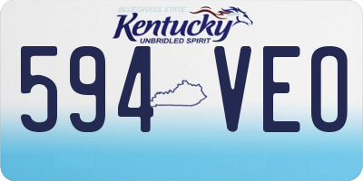 KY license plate 594VEO