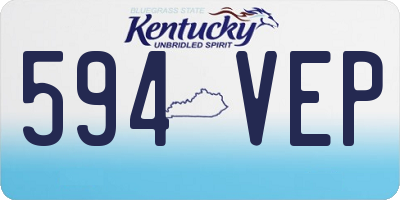 KY license plate 594VEP