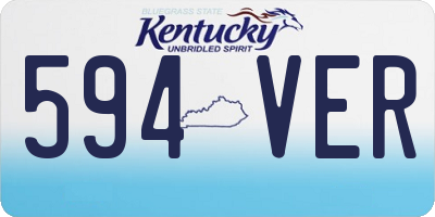 KY license plate 594VER