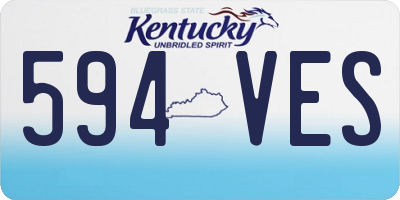 KY license plate 594VES