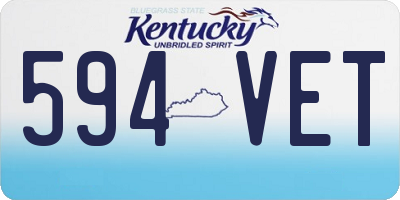 KY license plate 594VET