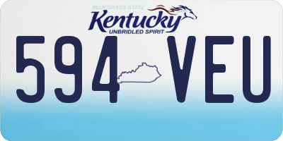 KY license plate 594VEU